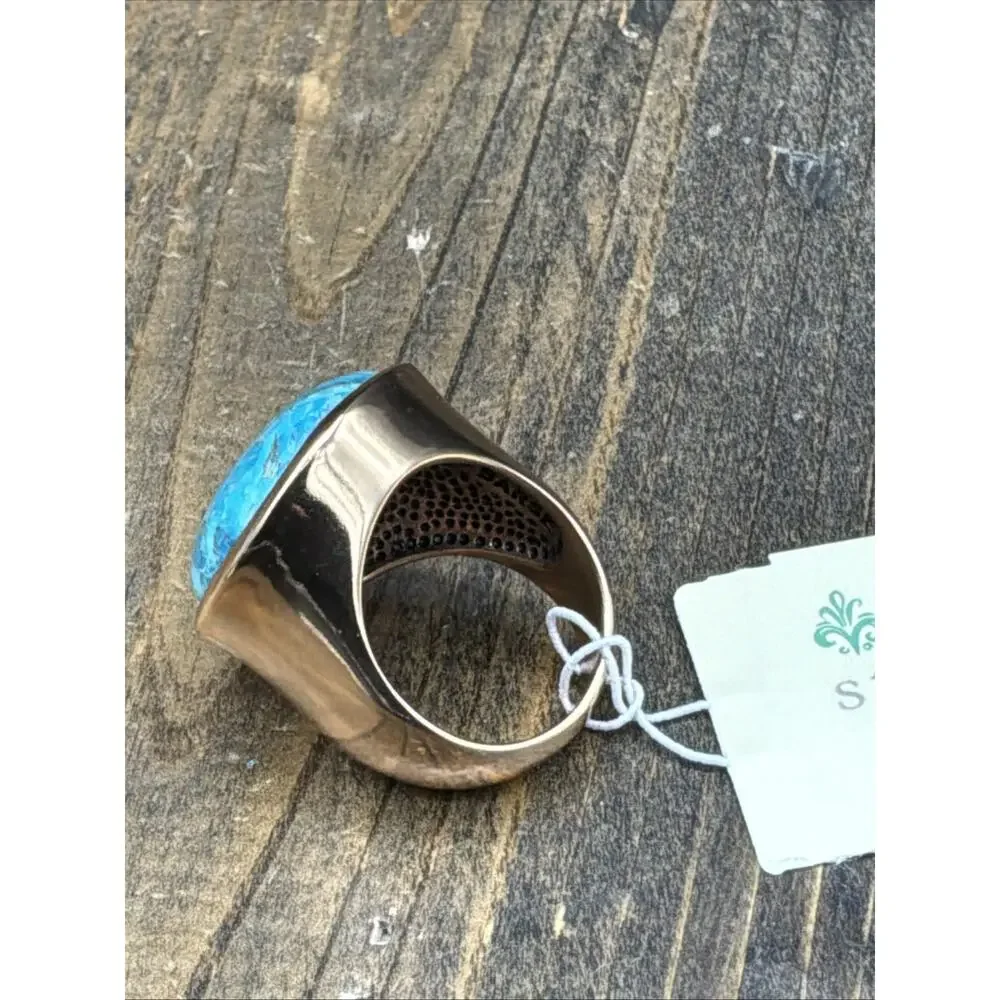 Barse Lure Ring- Turquoise - Copper- 6.75-NWT